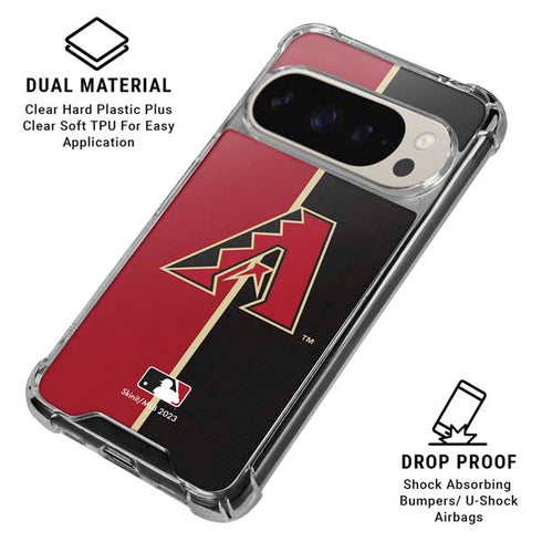 MLB Arizona Diamondbacks Split Pixel 9/9 Pro Clear Case